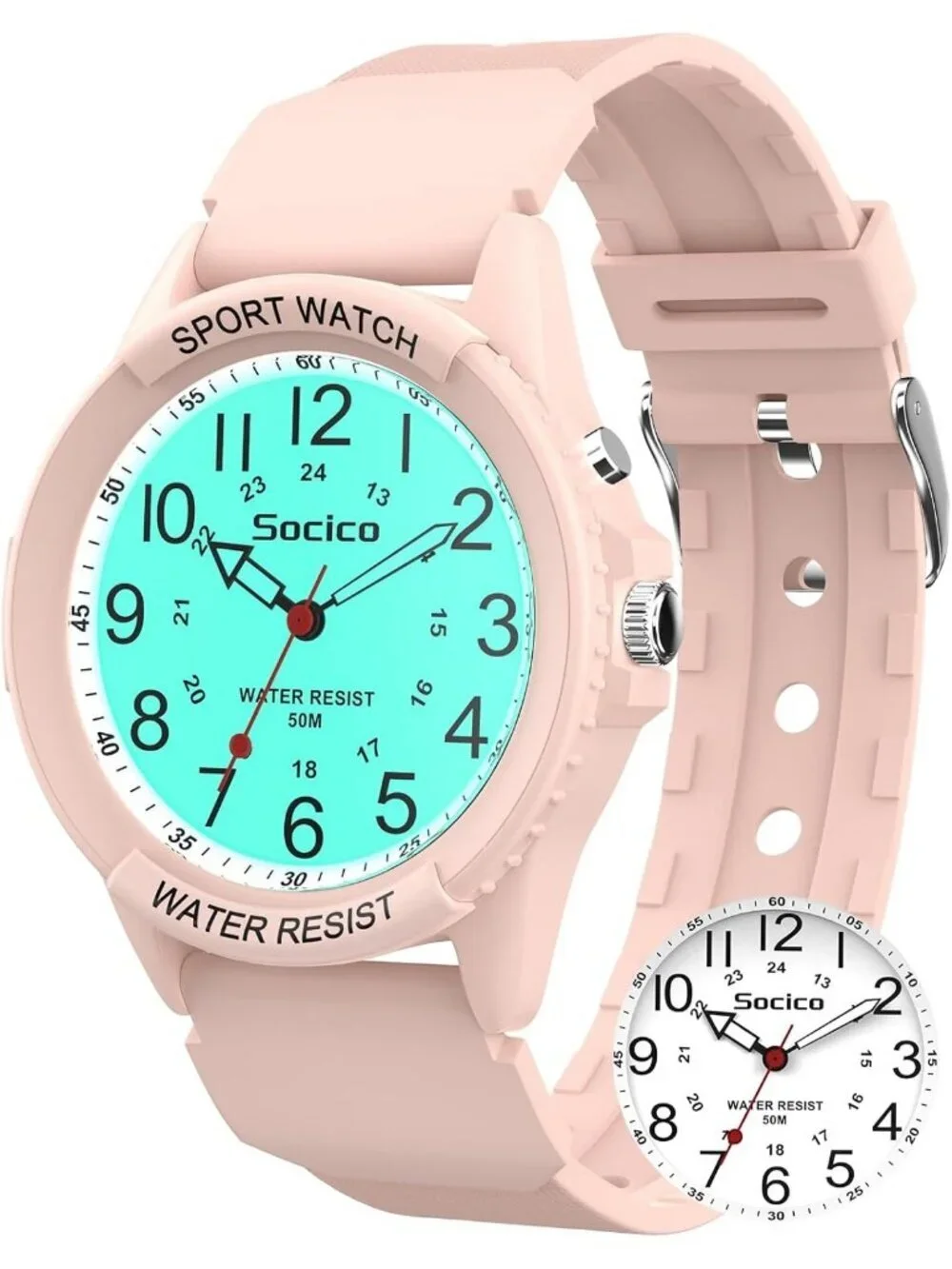 Unisex Pink Analog Quartz Sports Military Waterproof Nurse Classic Wrist Watch